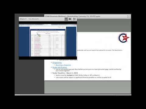 Video Thumbnail: STAR Webinar: Registration (2019)